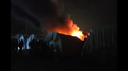 نشوب حريق في مخيم للنازحين جنوبي دهوك (صور + فيديو)