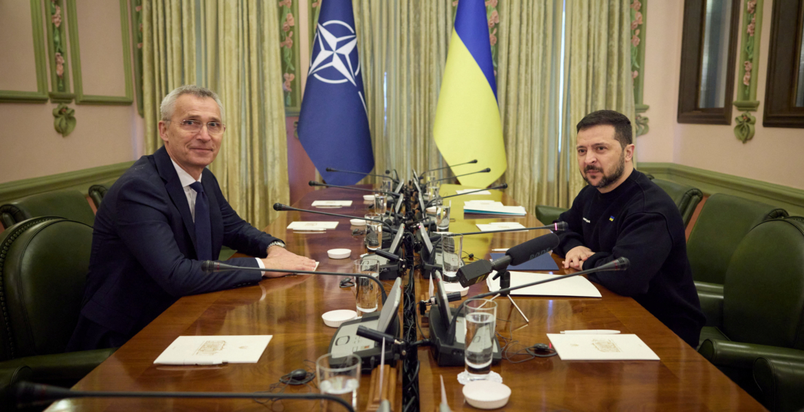 Ukraine appeals to NATO chief for membership and more arms
