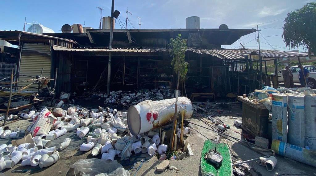 حريق يطال محال تجارية في اربيل.. صور