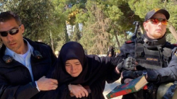 فيديو .. القوات الإسرائيلية تعتقل شابة تركية بالأقصى