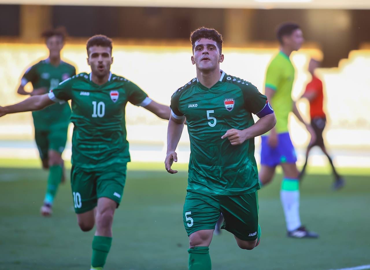 شباب العراق يتعادل مع البرازيل في مباراة ودية
