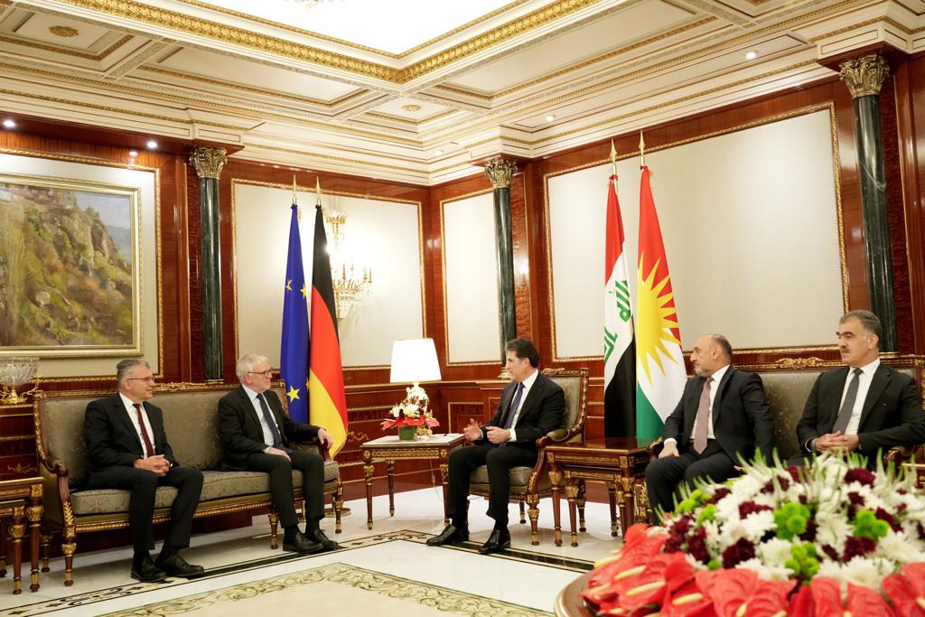 Kurdistan Region President Barzani holds talks with German delegation on bilateral relations