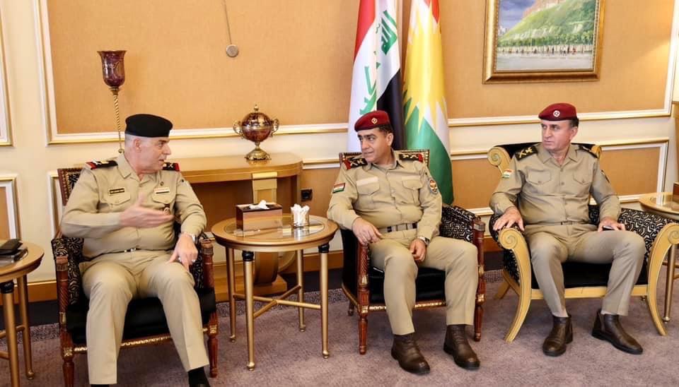 وفد رفيع من كلية الدفاع الوطني العراقي يزور أربيل (صور)