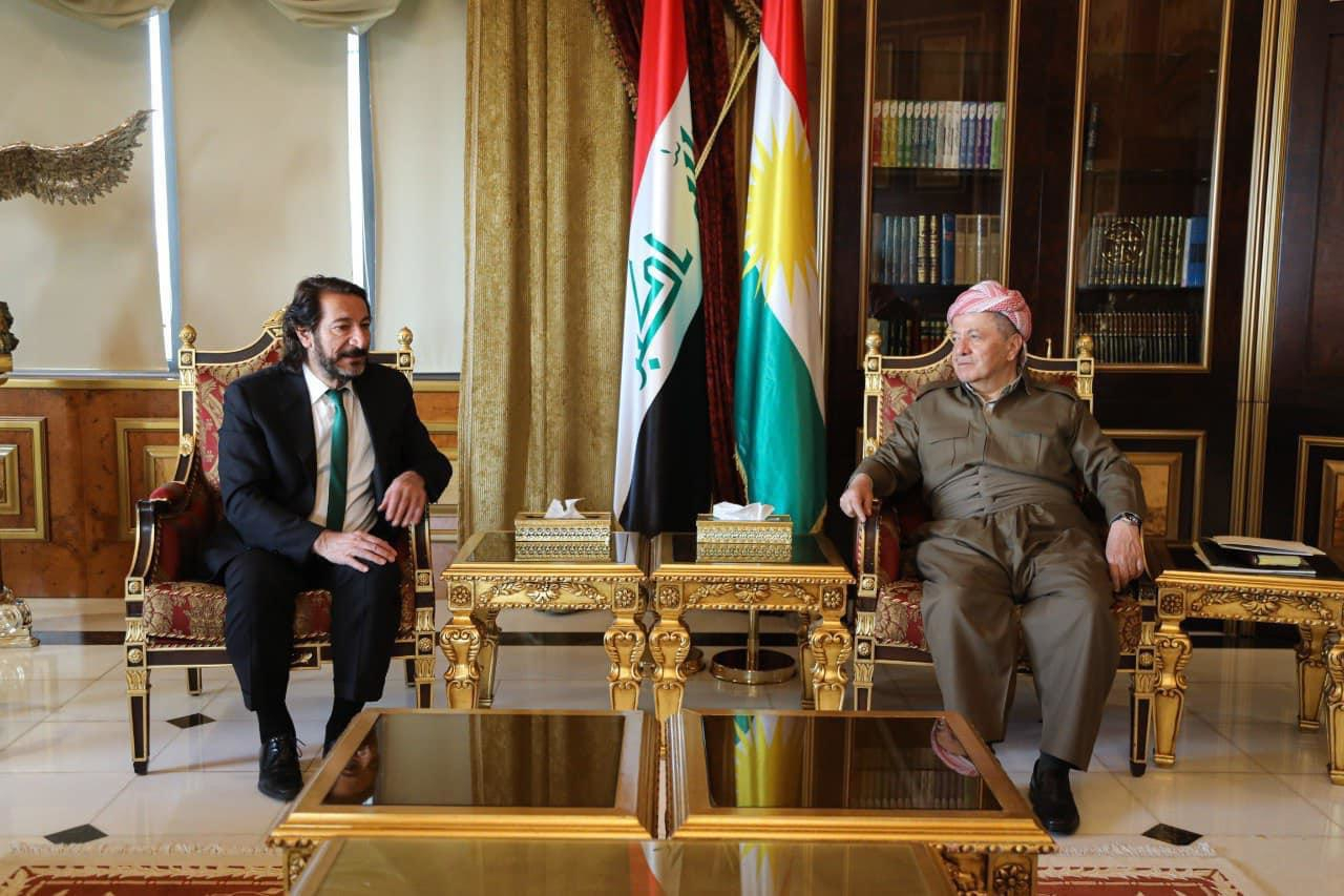 Kurdish Leader Masoud Barzani Receives prominent Turkish-Kurdish figure