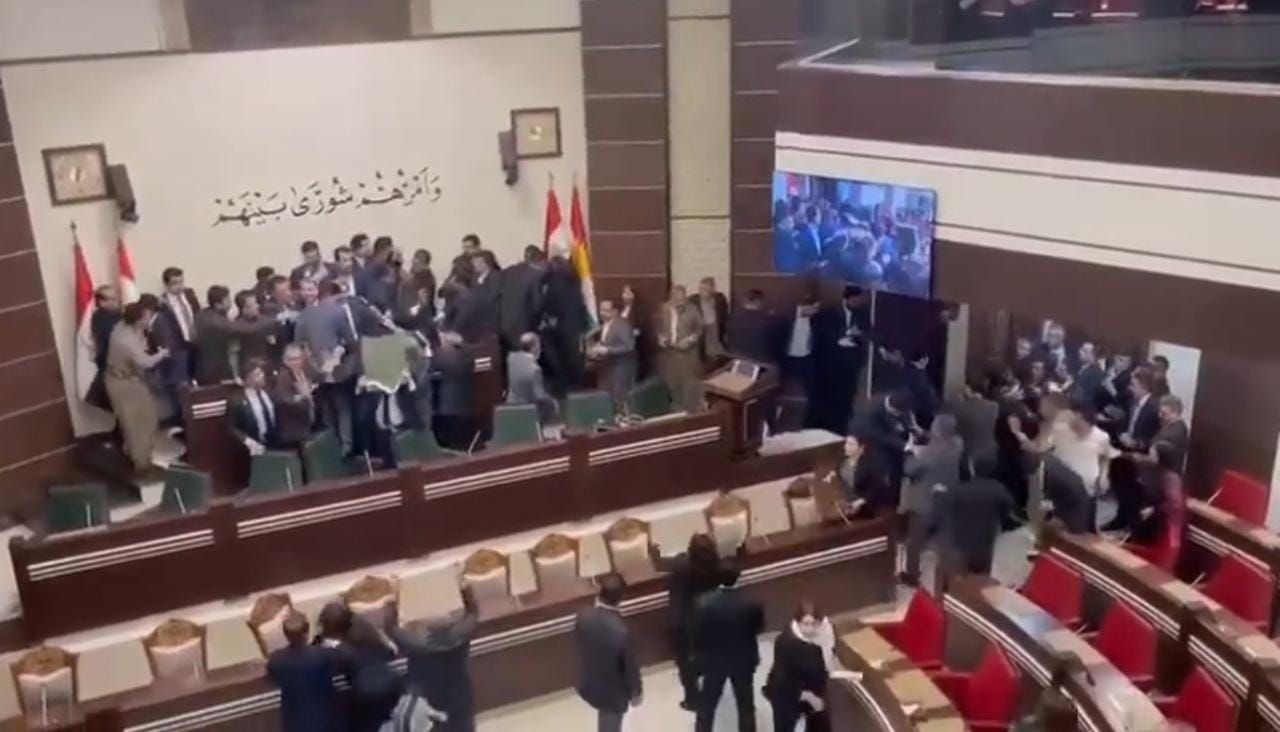 Recriminations fly as PUK, KDP lawmakers engage in a brawl inside the parliament hall