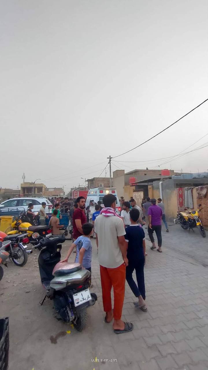 صور.. اندلاع حريق في سوق الحي بواسط