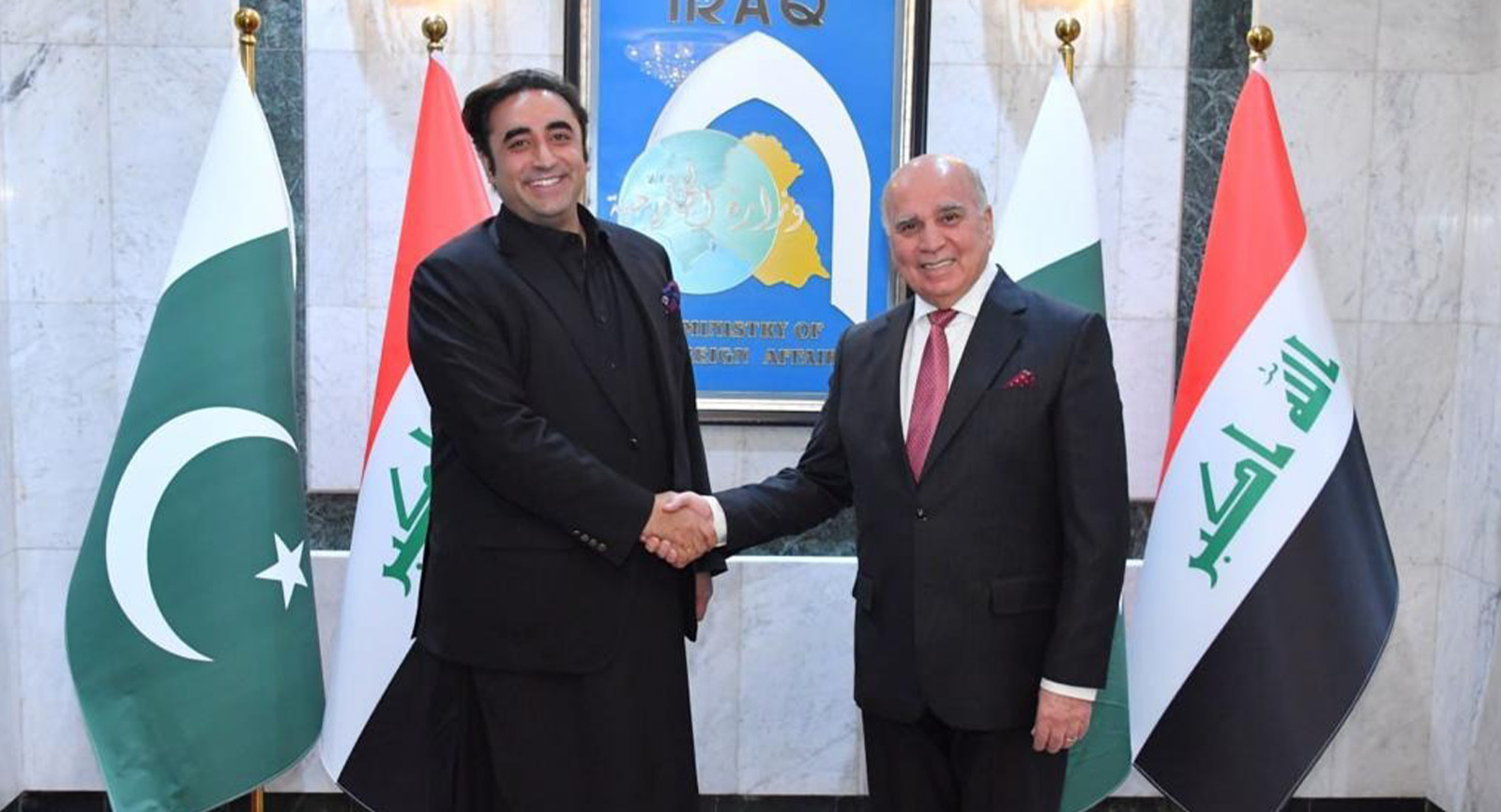 Iraqi and Pakistani Foreign Ministers Discuss Bilateral Relations and Cooperation