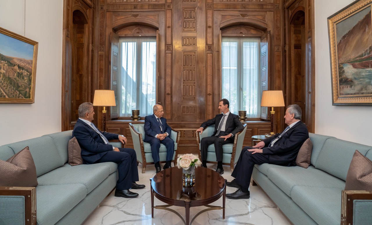 Syrian President hosts Former Lebanese Counterpart Michel Aoun in Damascus