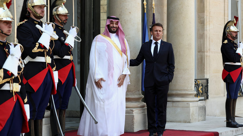 Saudi Arabia's Crown Prince and France's President Macron meet in Paris
