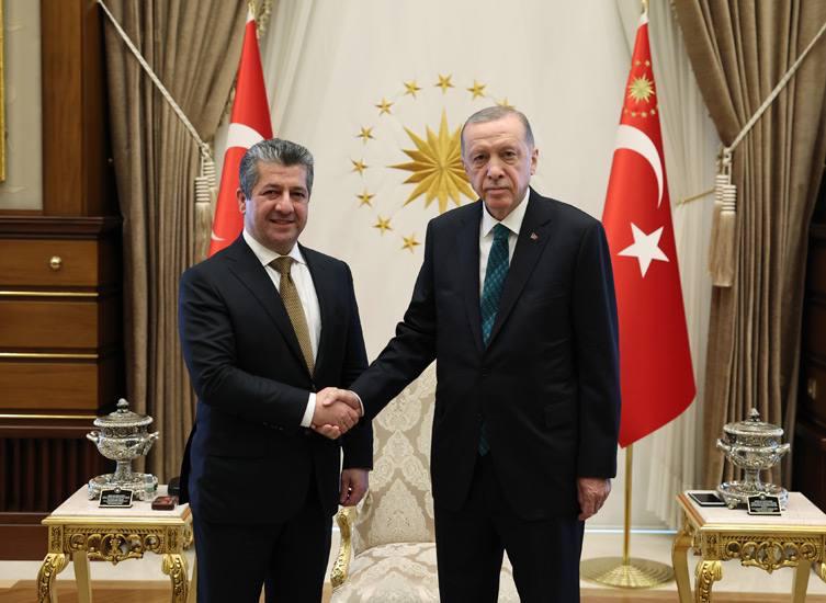 مسرور بارزاني يصل إلى أنقرة ويجتمع مع أردوغان