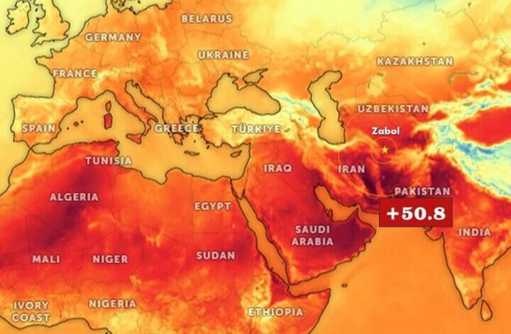 لأول مرة منذ 60 عاما.. مدينة إيرانية تسجل أعلى درجة حرارة في العالم
