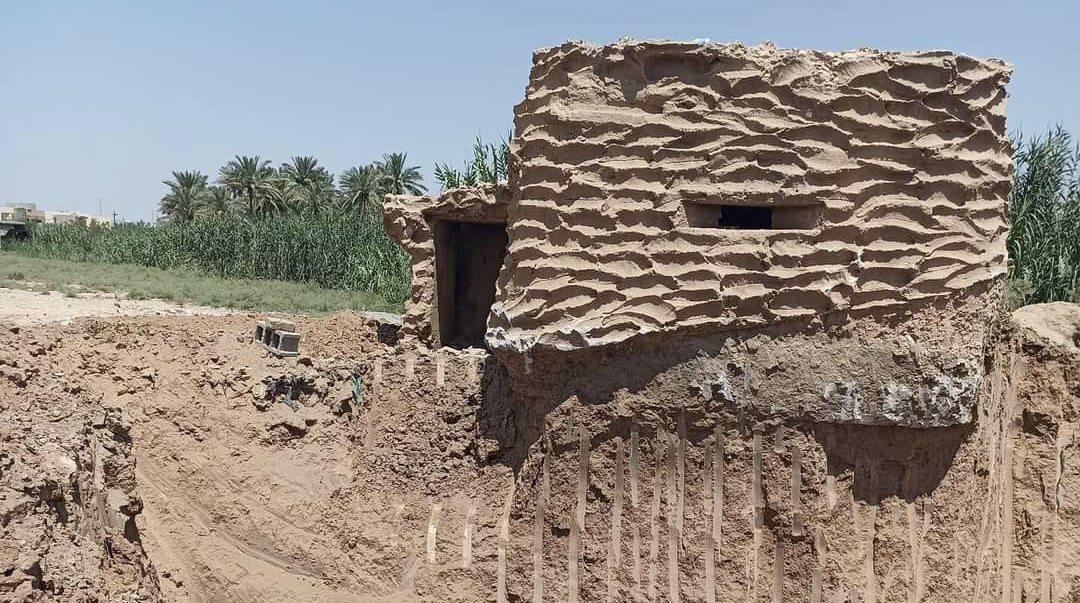 إيقاف تجاوز على آثار عسكرية في خانقين (صور)