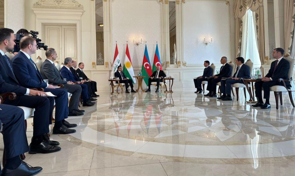 Nechirvan Barzani Meets Azerbaijan's Aliyev in Baku