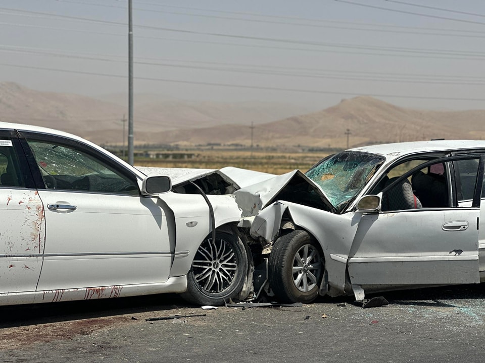 مصرع شخصين واصابة ستة آخرين بجروح في حادث مروع بإقليم كوردستان (صور)