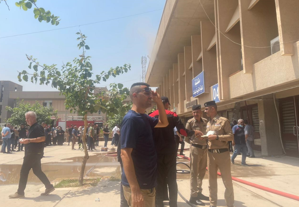 حريق بكلية العلوم في جامعة بغداد.. صور