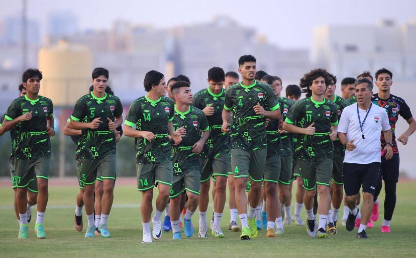 الأولمبي العراقي يخوض مرانه الأول على ملعب الساحل الكويتي