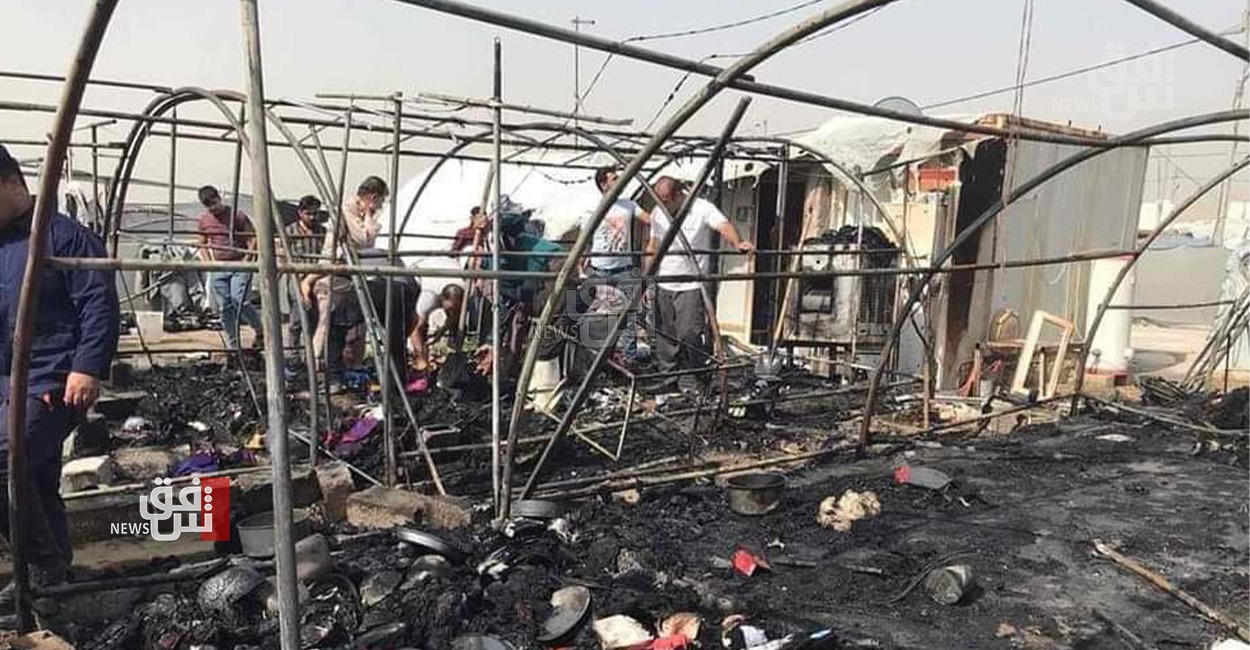 مصرع طفلة رضيعة بحادث حريق داخل مخيم للاجئين السوريين شرق دهوك