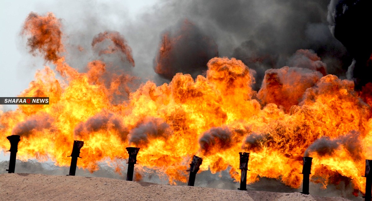 نفط "الهلال" الإماراتية: قرابة 1500 مقمق يحترق يوميا في حقول جنوبي العراق