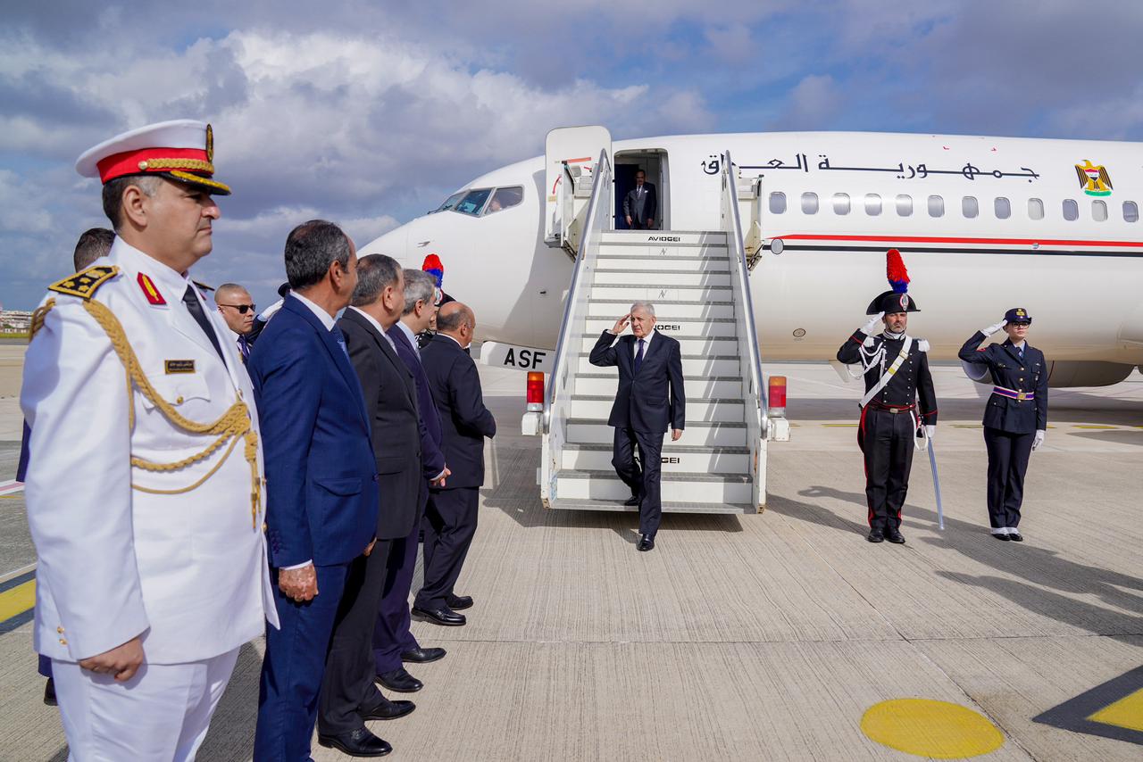 الرئيس العراقي يصل روما للمشاركة في منتدى الأغذية العالمي