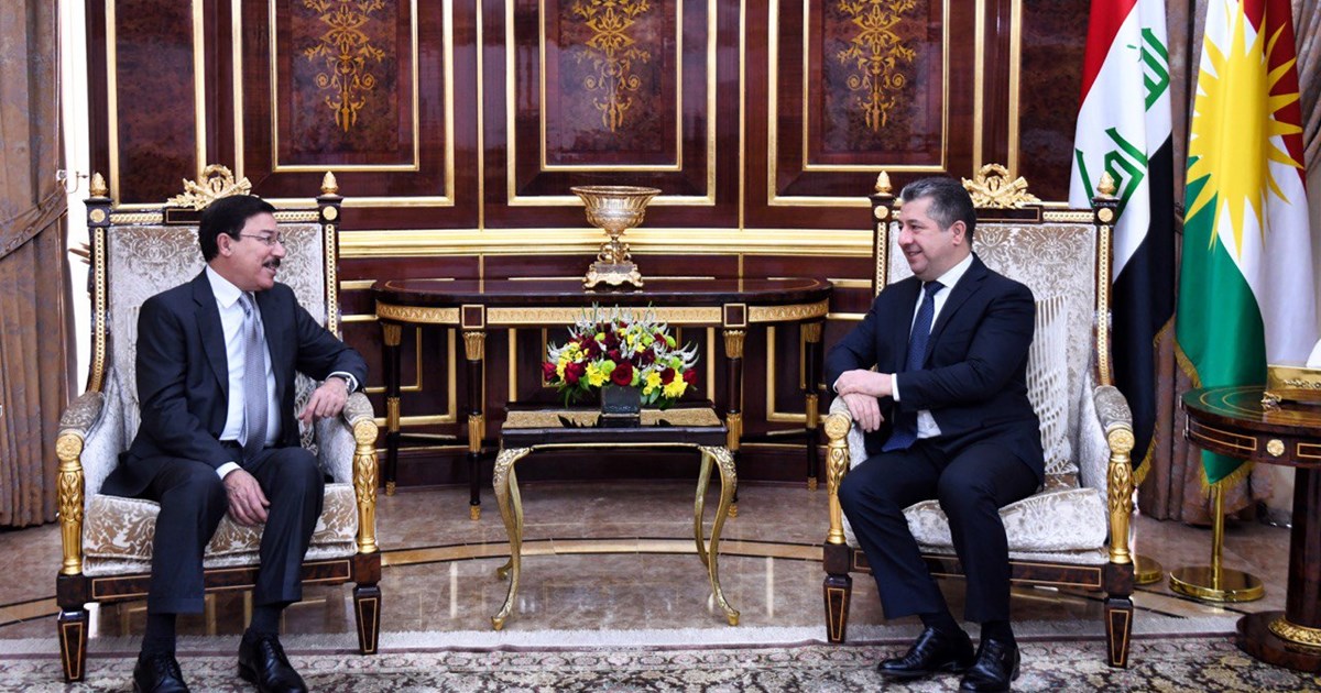 Masrour Barzani discusses economic cooperation with CBI’s Governor