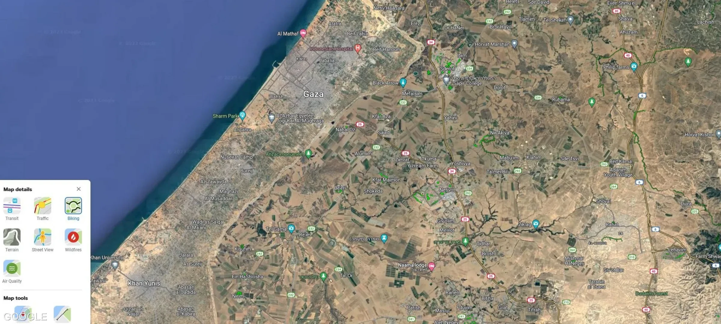 بناء على طلب اسرائيل.. غوغل وويز وأبل تعطل خرائطها في غزة