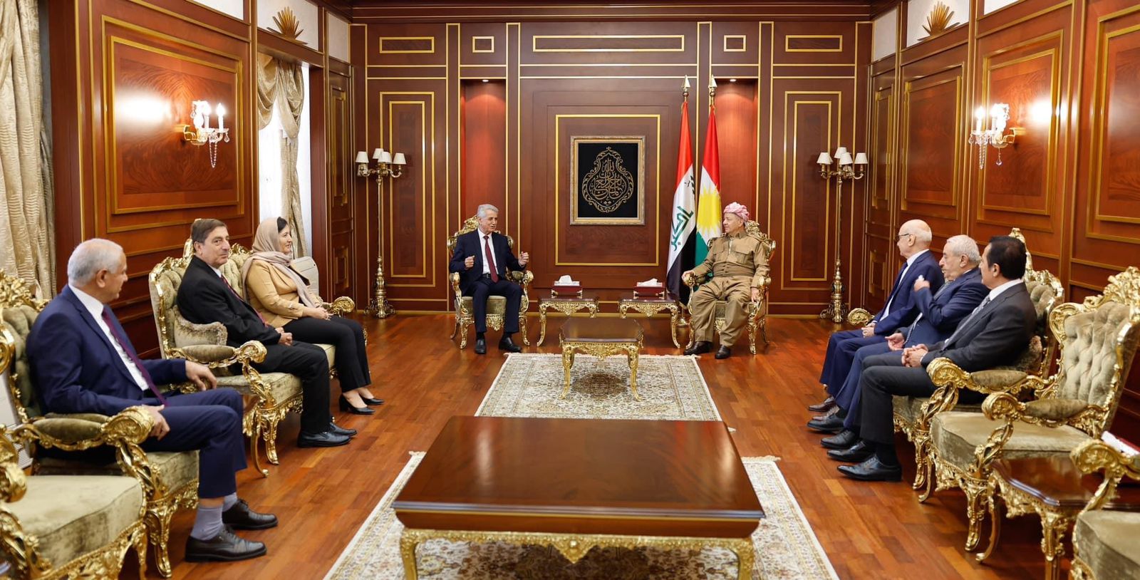 مسعود بارزاني يجري مباحثات مع رئاسة المجلس الوطني الكوردي في سوريا