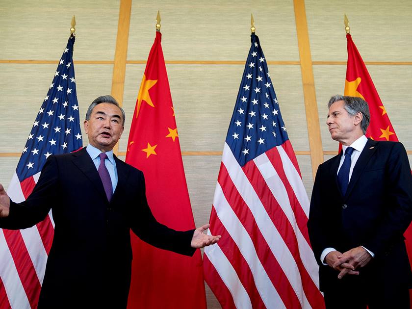 وزير الخارجية الأميركي ونظيره الصيني يجريان مباحثات في واشنطن