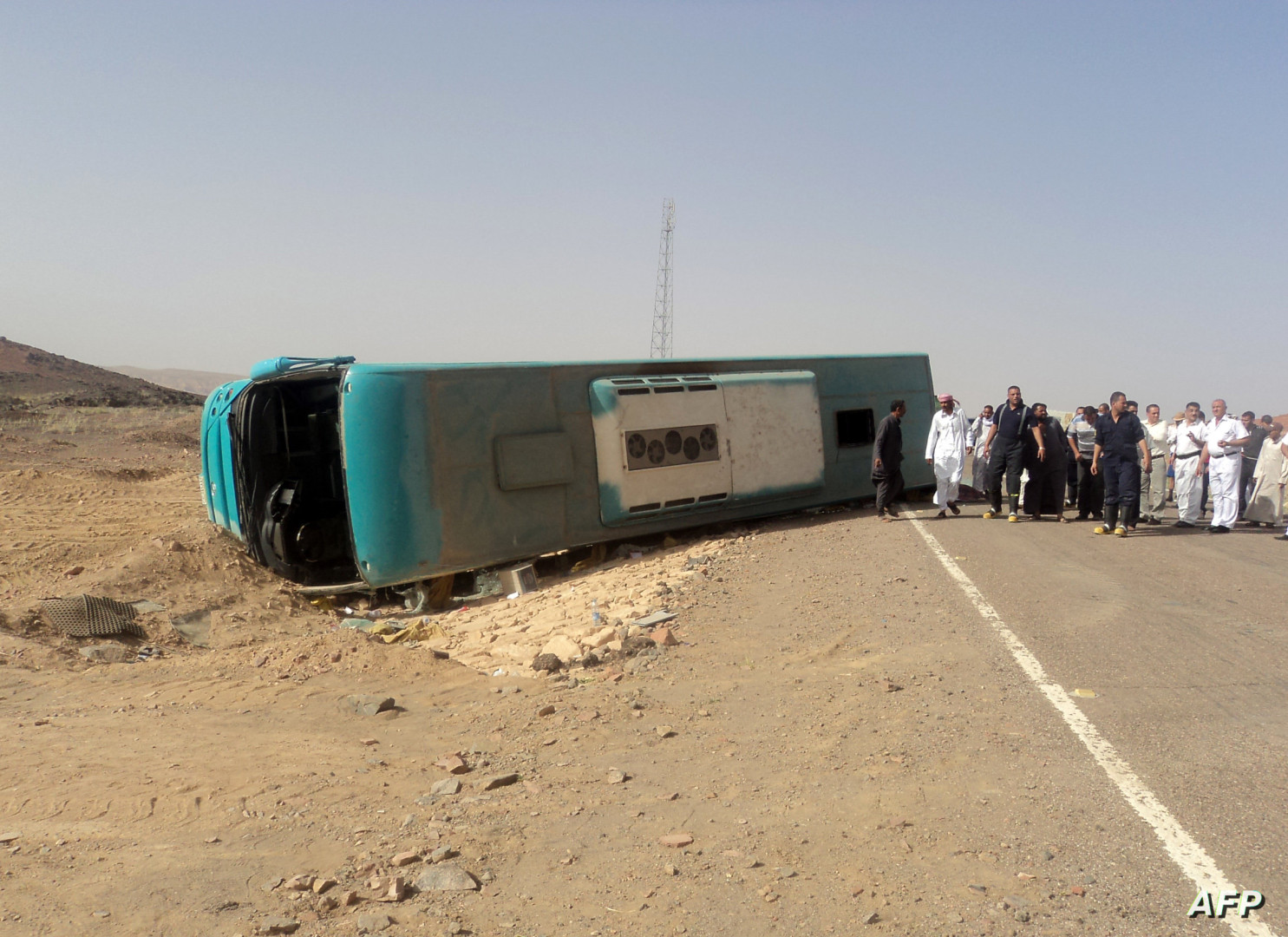 مصرع واصابة 92 مصرياً بحادث تصادم لعدد من العجلات