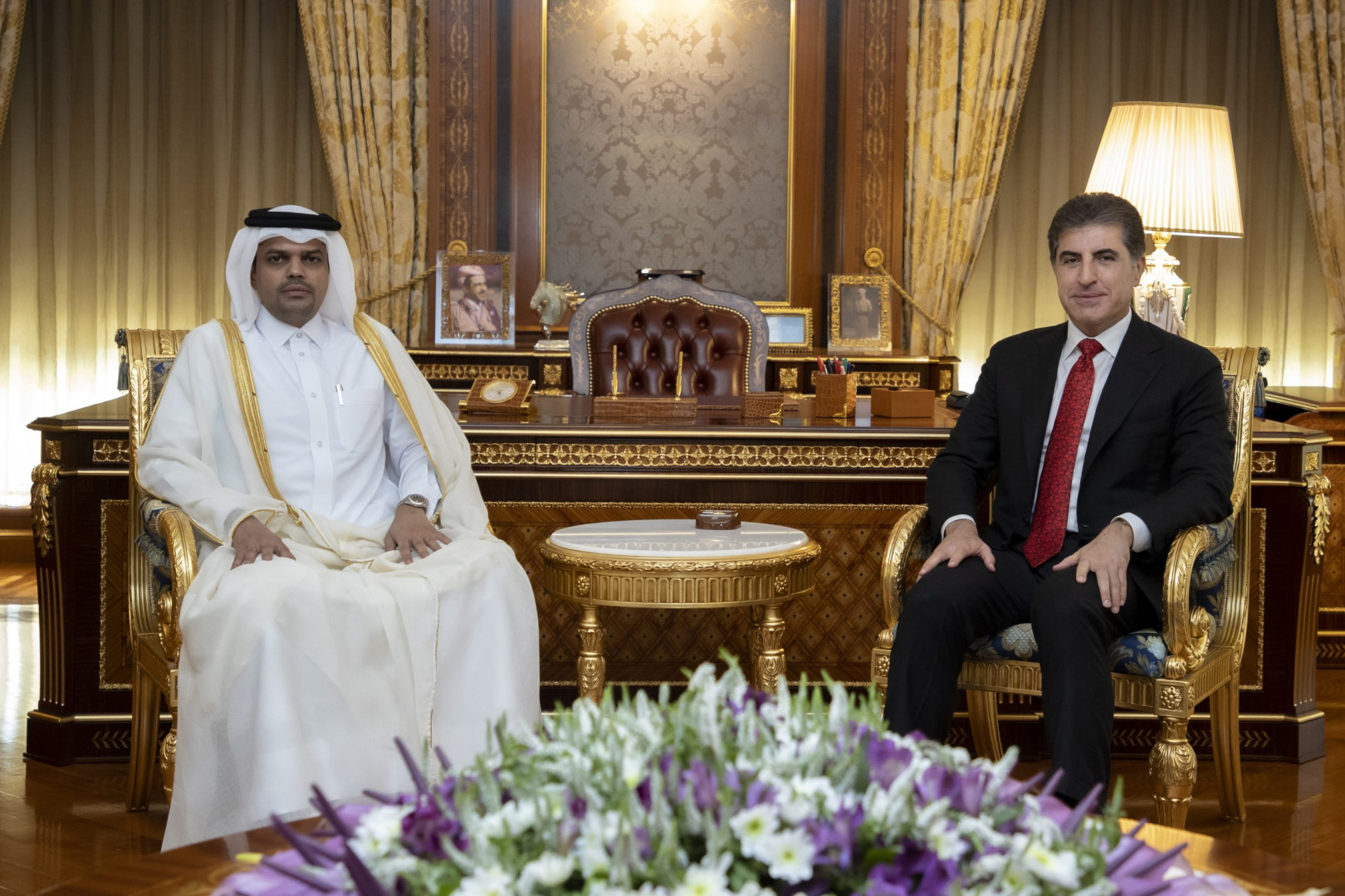 نيجيرفان بارزاني يستقبل أول قنصل عام قطري في إقليم كوردستان