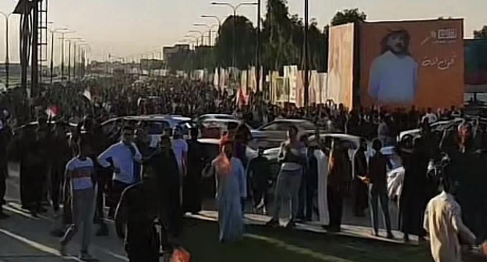 Protesters rally in Fallujah against the termination of al-Halbousi's parliament membership