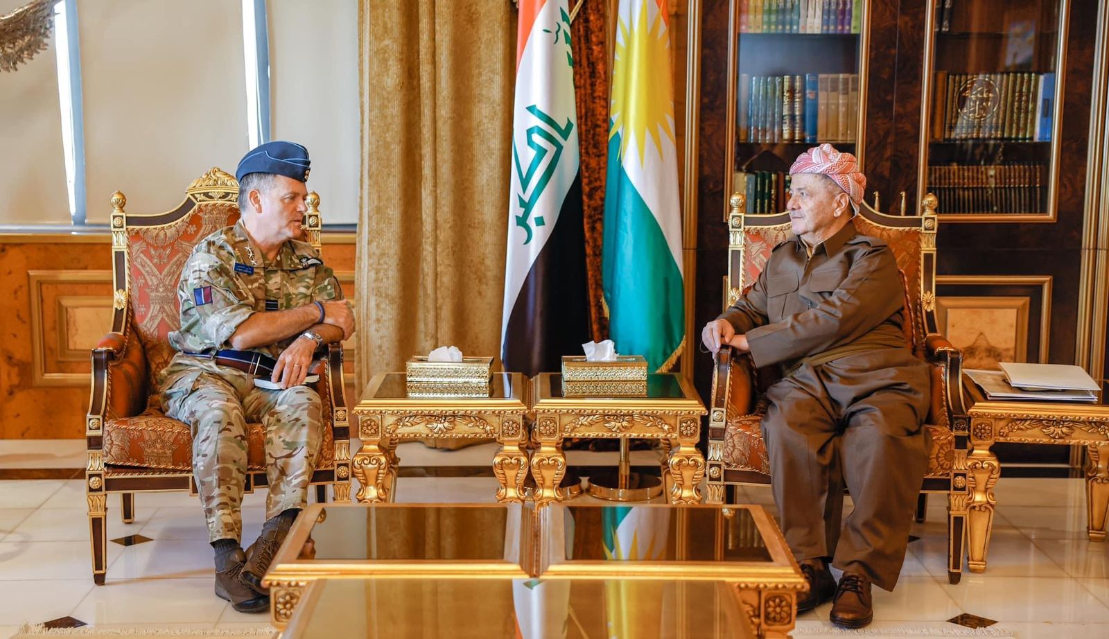 Masoud Barzani discusses security situation in Iraq with British Defence Ministry's Chief Advisor