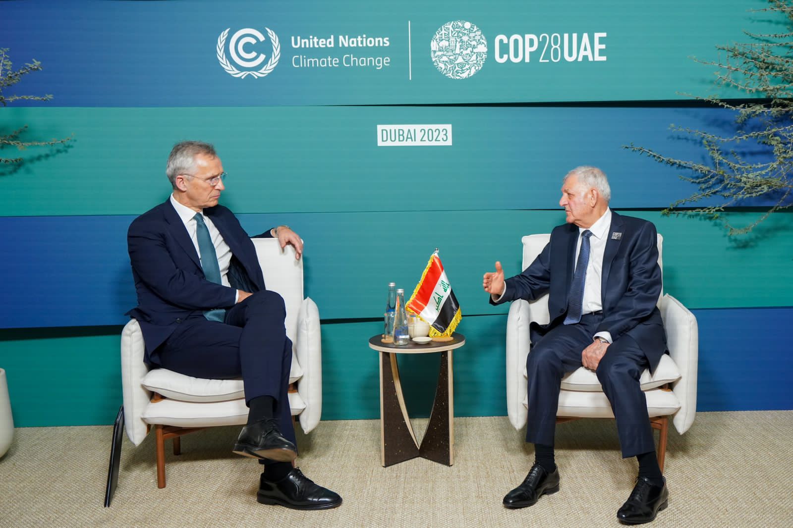 Iraqi President discusses global security threats of climate change at COP28