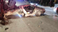 مصرع شخصين بحادث مروع أدى إلى انقسام سيارتهما لنصفين وسط السليمانية