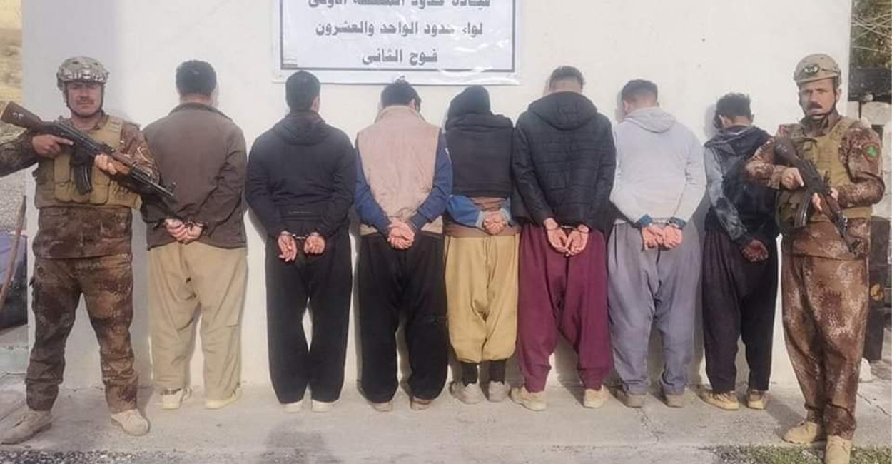 KRI’s border forces apprehend 13 foreign infiltrators crossing illegally in al-Sulaymaniyah
