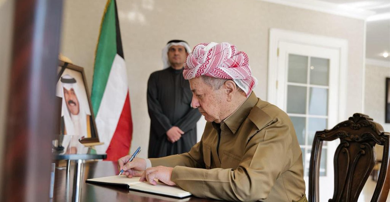 Barzani offers condolences on passing of Kuwaiti Prince Nawaf Al-Ahmad Al-Jaber Al-Sabah