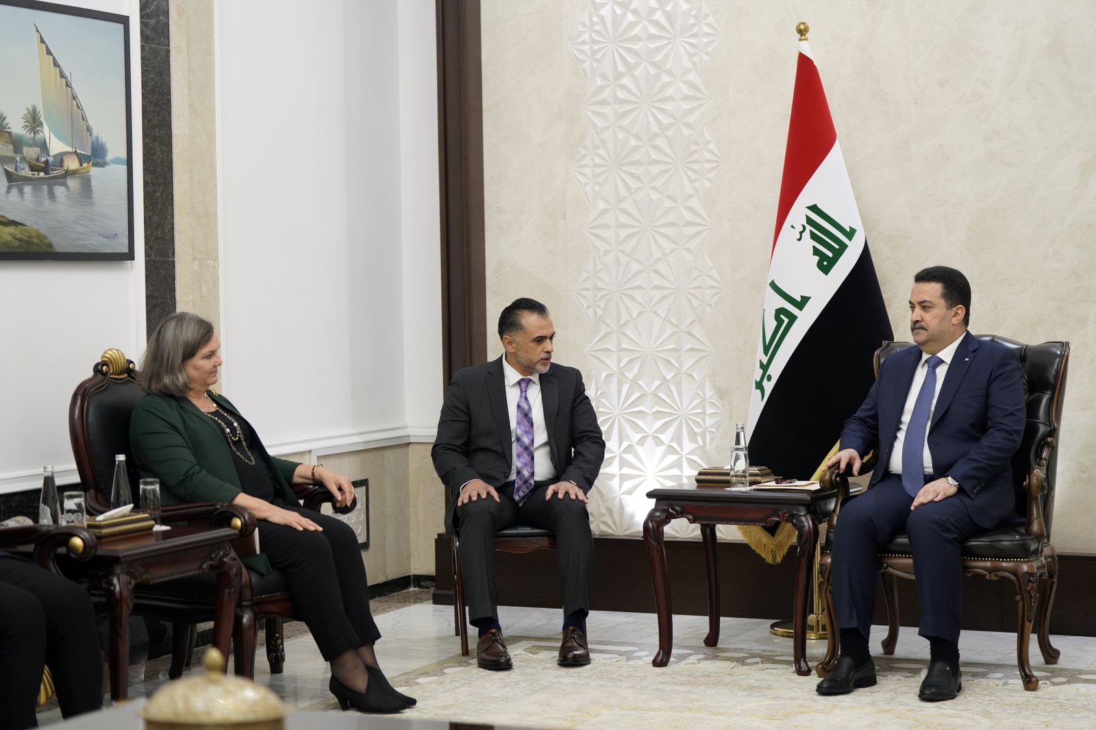 Iraqi PM meets US Under Secretary of State, highlights the crimes against Palestinians