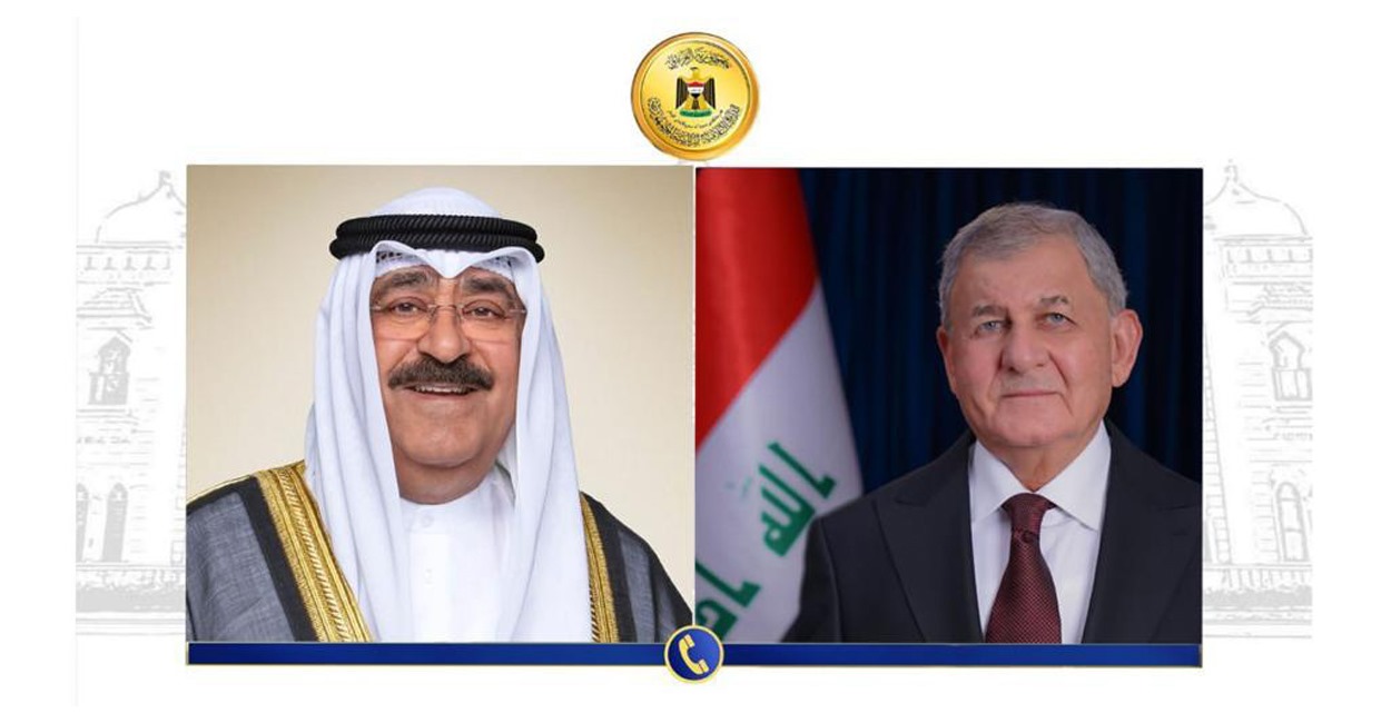 Iraqi President and new Kuwait emir exchange views on bilateral relations
