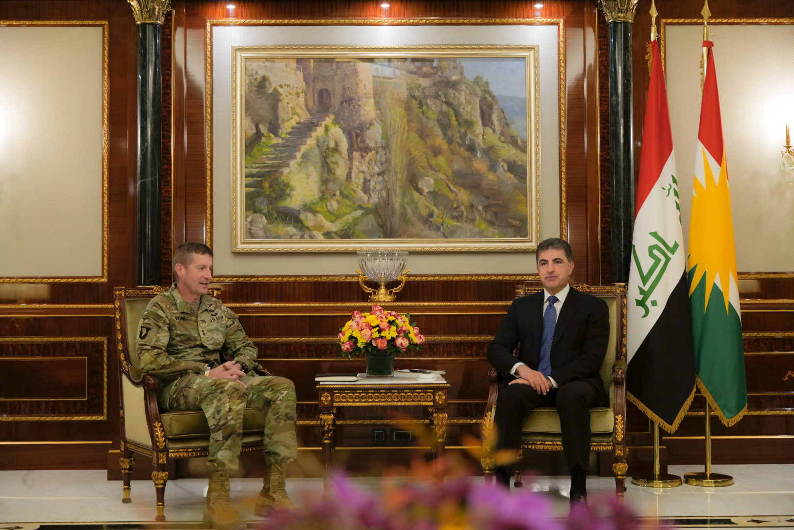 President Barzani and IC commander stress importance of maintaining Iraq’s security