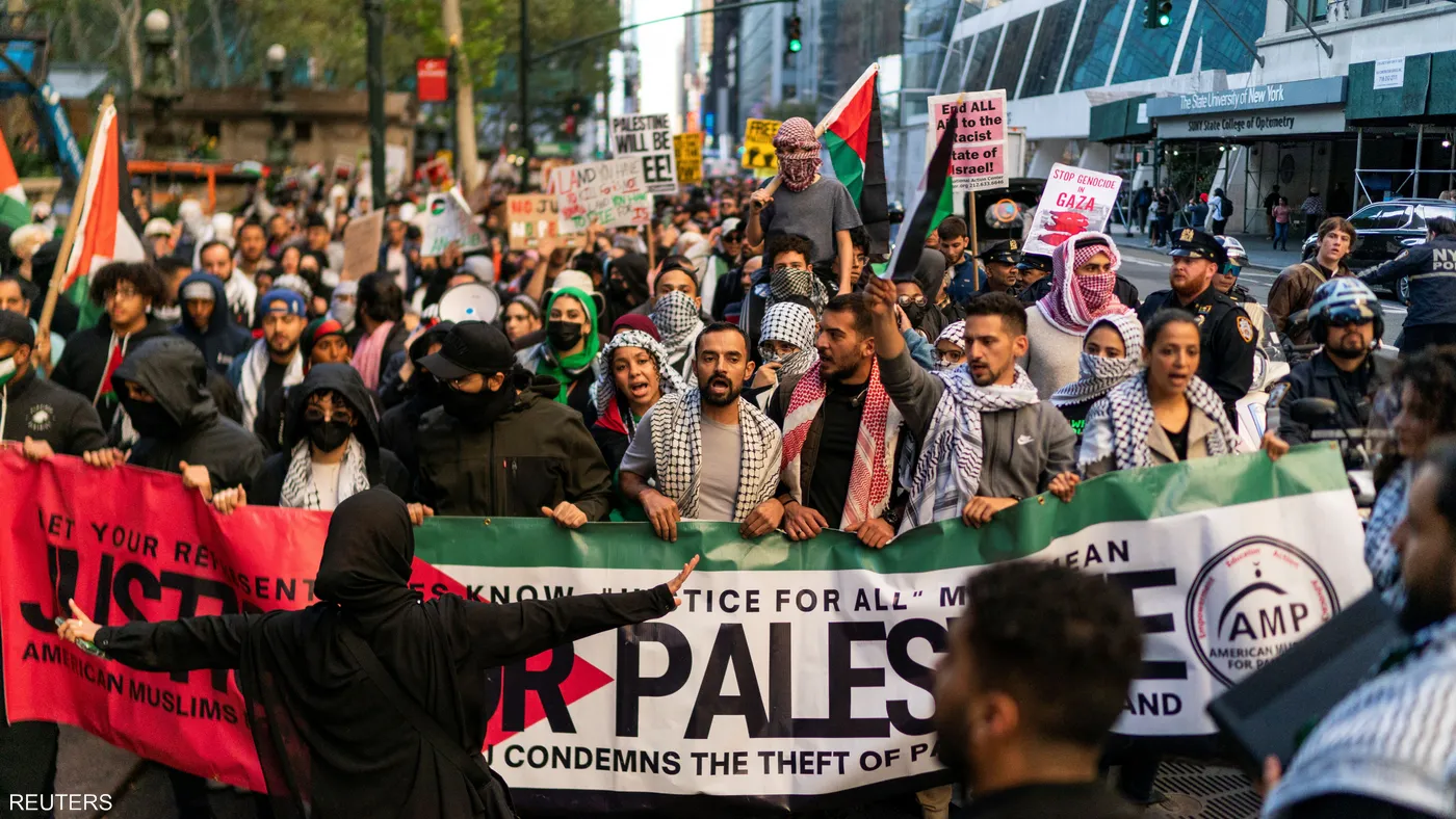 Protests in New York Rally for Palestine and Yemen