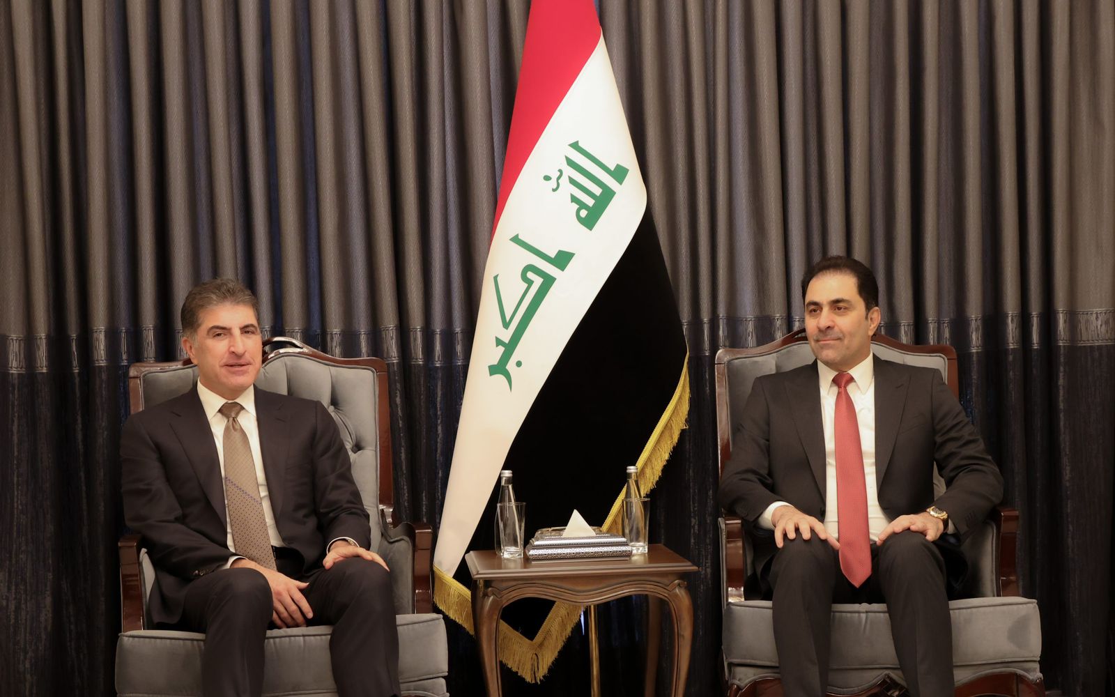 Barzani and Al-Mandalawi stress dialogue and constitutional solutions in Baghdad meetings
