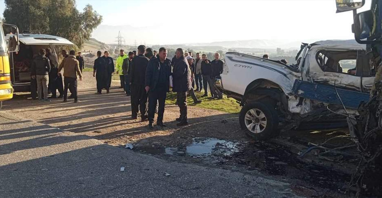 مصرع 4 أشخاص بحادث سير مروع في إقليم كوردستان