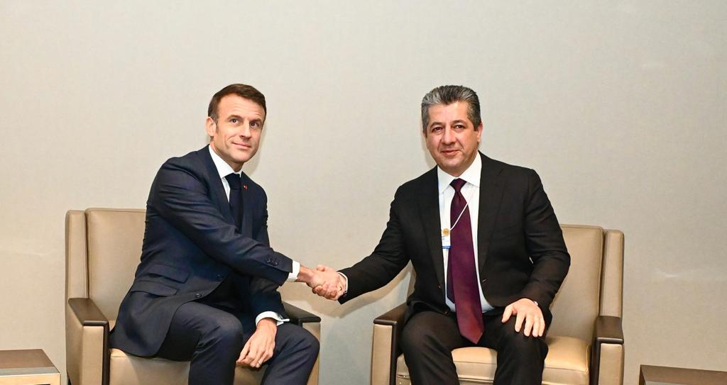 French President Offers Condolences to Iraqi Kurdish PM Barzani Over Erbil Attack