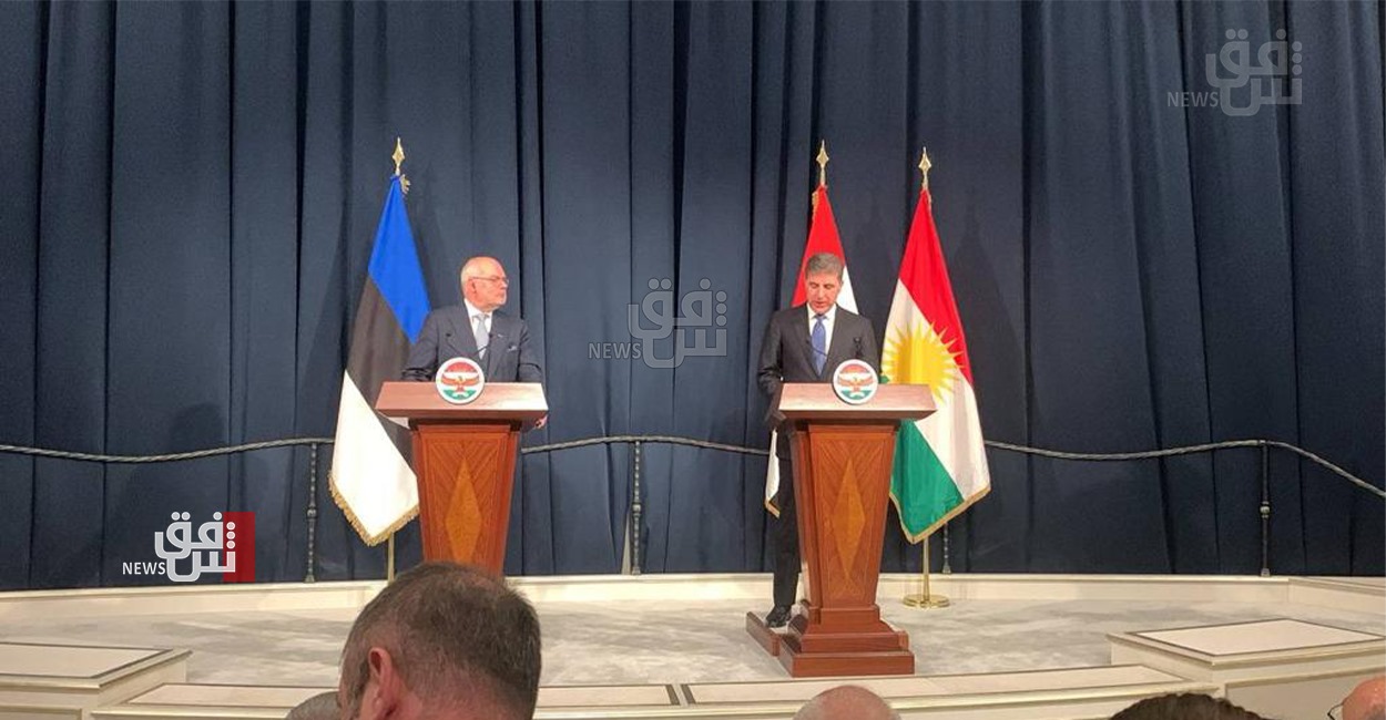 President Barzani and Estonian President Discuss Erbil Attack, Gaza, and Ukraine Wars