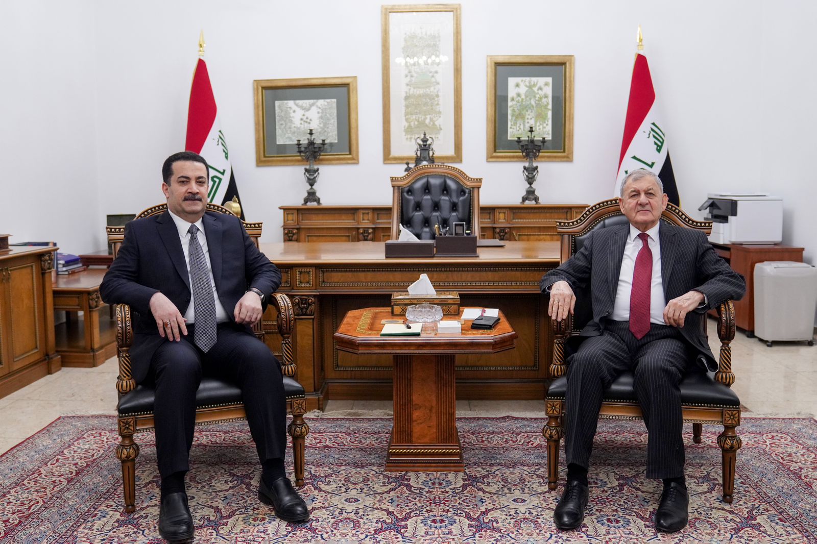 Iraqi President and PM discuss national security, economic development, and regional collaboration
