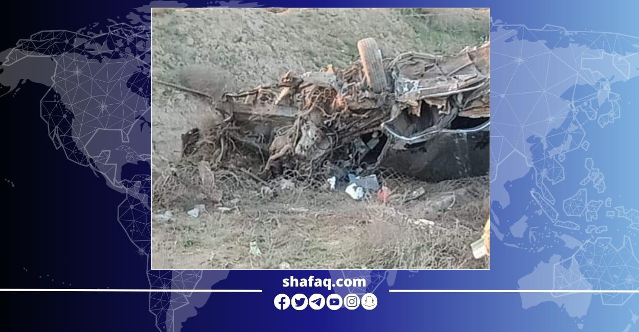 مصرع 4 مدنيين واصابة 3 آخرين بحادث مروع في صلاح الدين (صور)