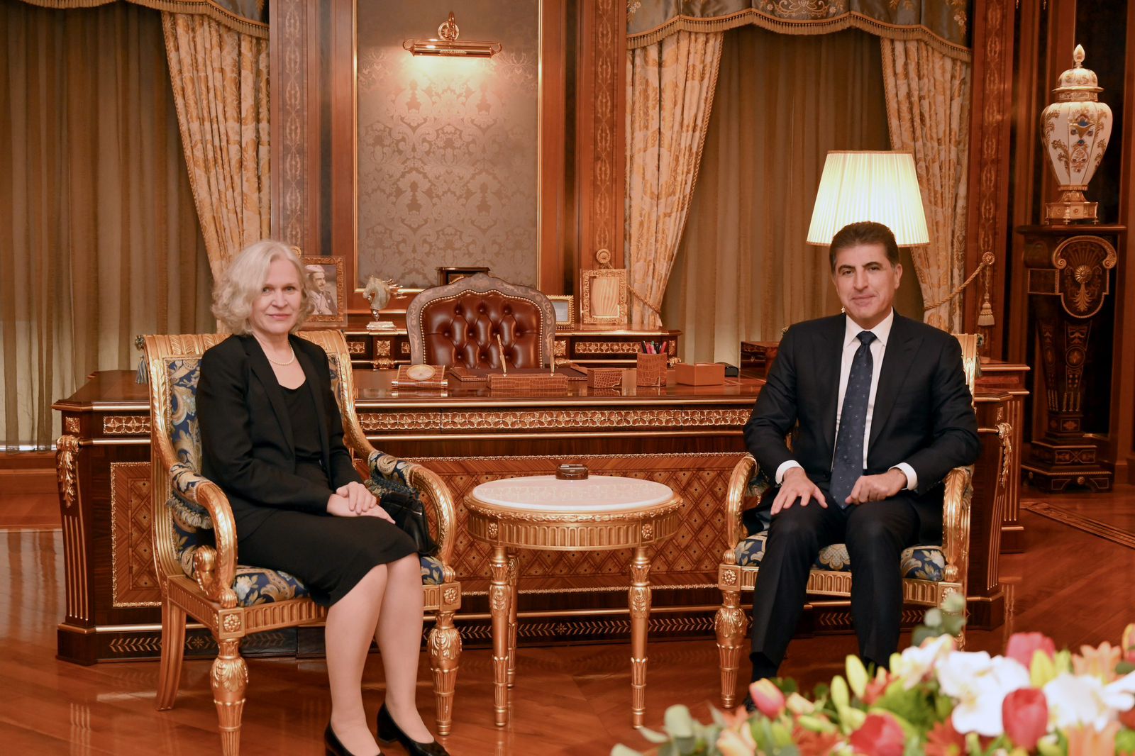 نيجيرفان بارزاني والسفيرة الفنلندية يبحثان أوضاع كوردستان والعراق والشرق الأوسط