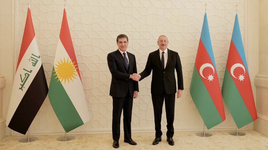 نيجيرفان بارزاني مهنئاً الرئيس الأذربيجاني بمناسبة اعادة انتخابه: نريد تطوير العلاقات