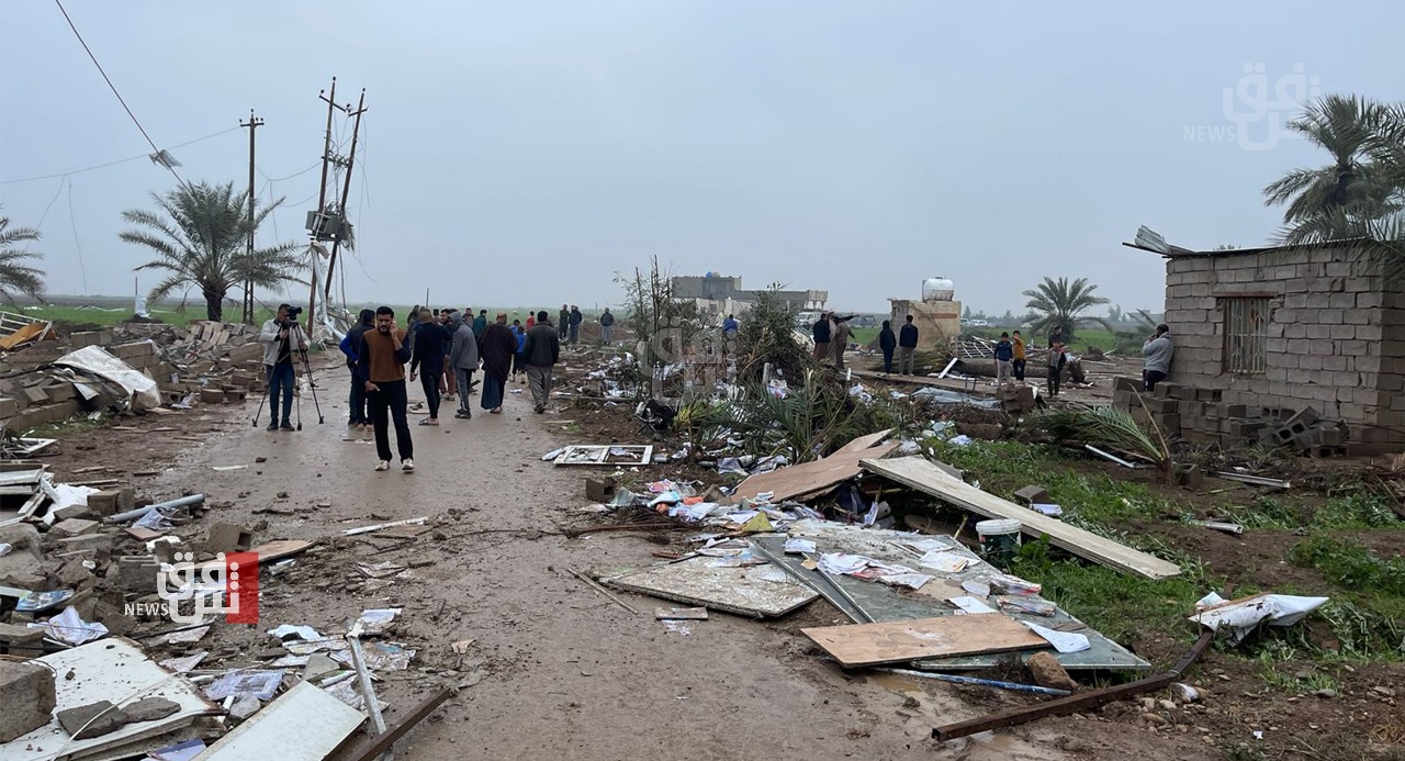الهلال الأحمر العراقي: 50 منزلاً ومدرسة تضررت من "إعصار الخالص" (صور)