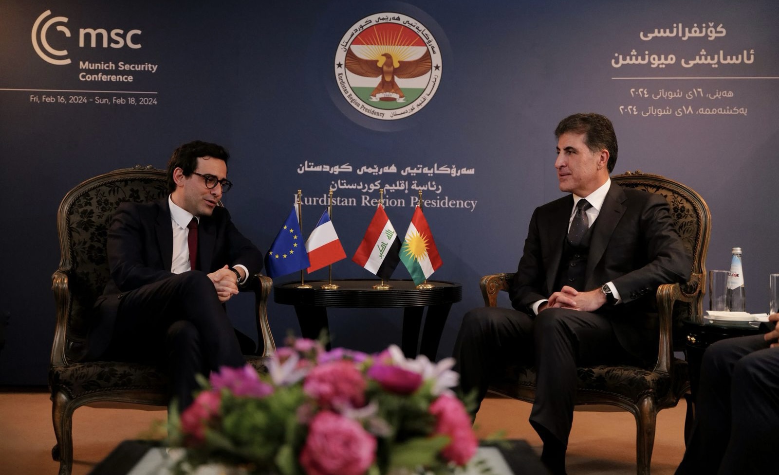 نيجيرفان بارزاني ووزير خارجية فرنسا يحذران من "خطورة" توسيع دائرة التعقيدات في الشرق الأوسط