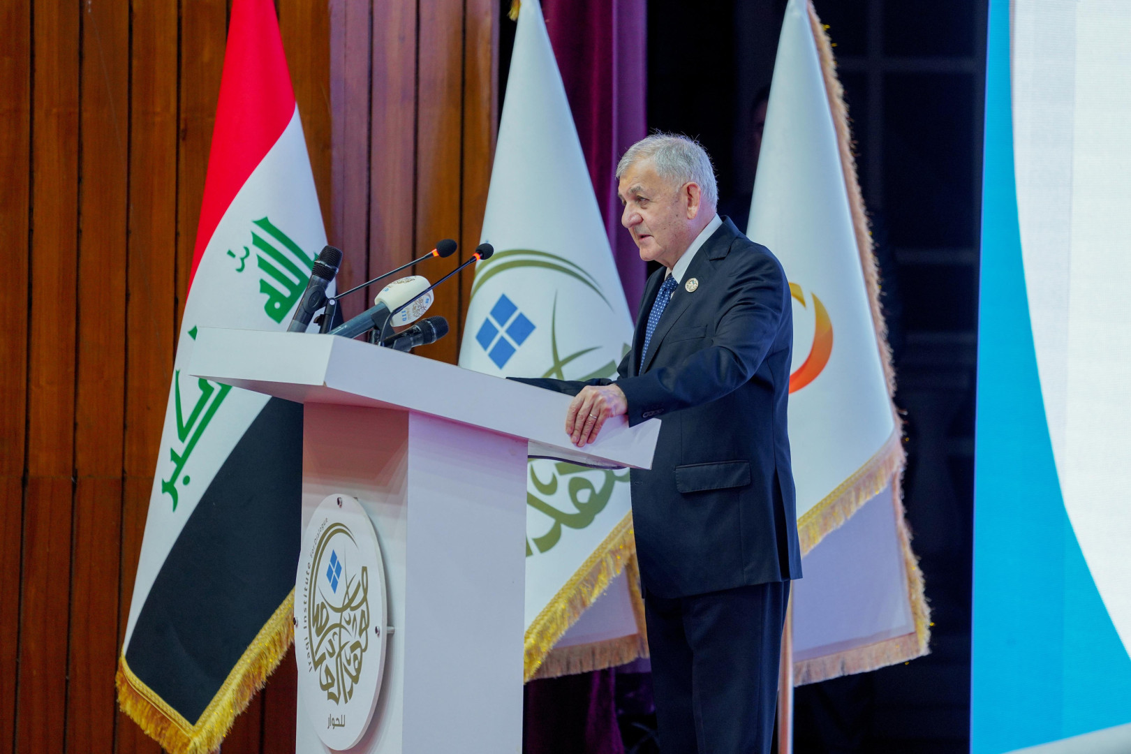 Iraqi President emphasizes regional stability through dialogue and Palestinian rights